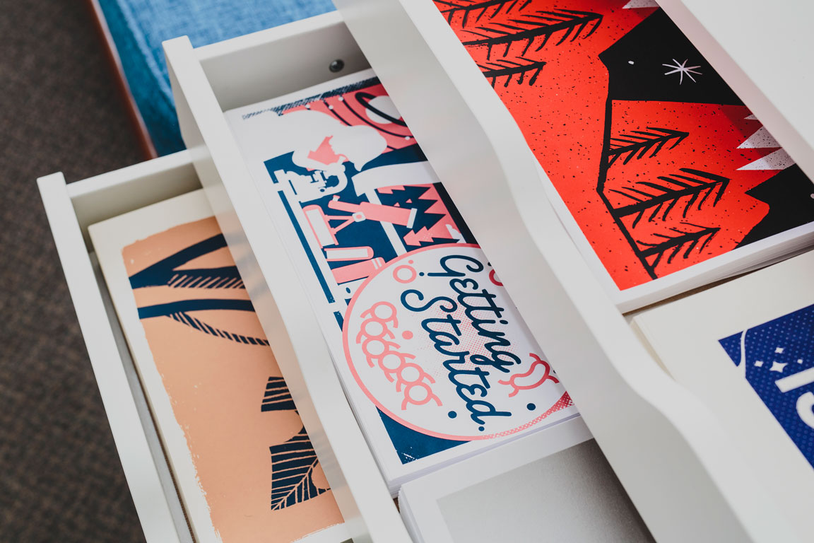 drawer of worker bee posters