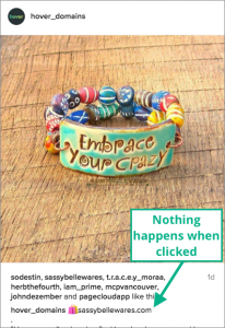 instagram link in posts doesn't work