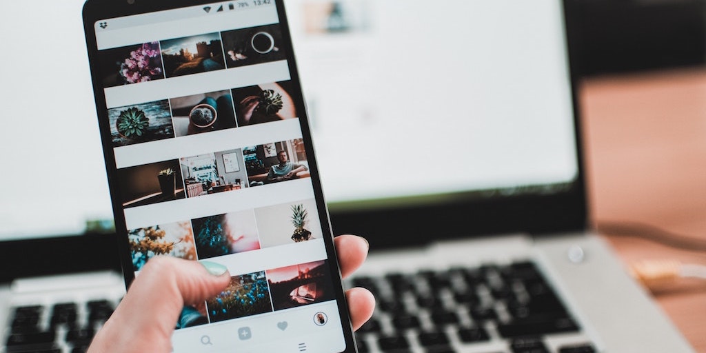 personal brand - a person sees similar images on their phone