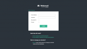the old hover webmail screen